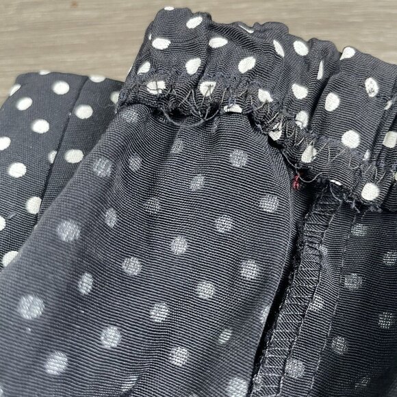 Vintage Oh Mamma Designs Womens Pants Size Medium Black With White Polka Dots - Picture 11 of 11